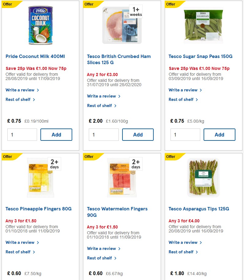 TESCO Offers from 4 September