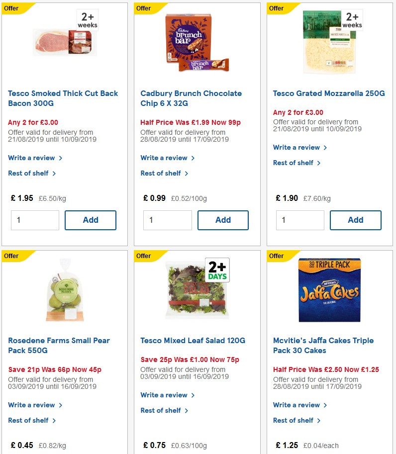 TESCO Offers from 4 September