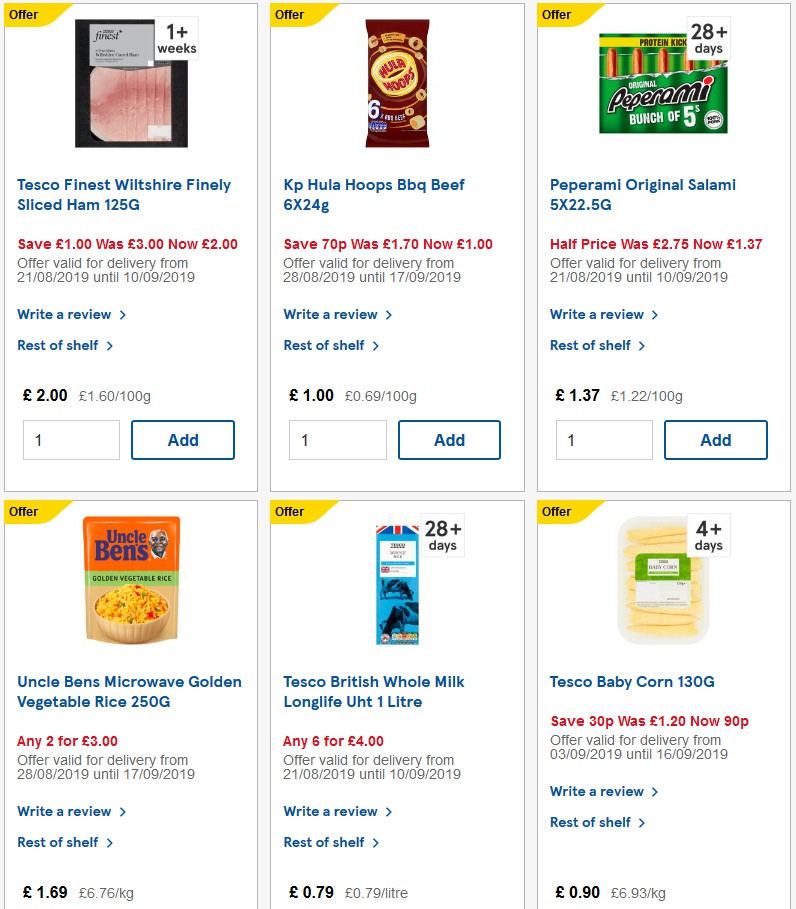 TESCO Offers from 4 September