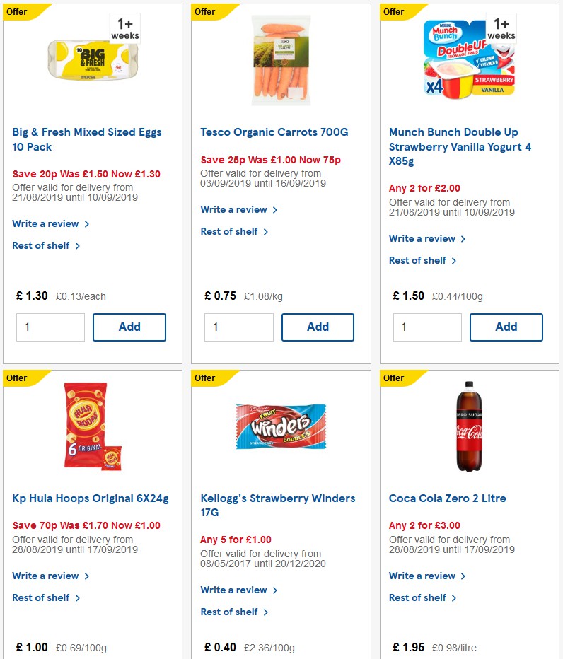 TESCO Offers from 4 September