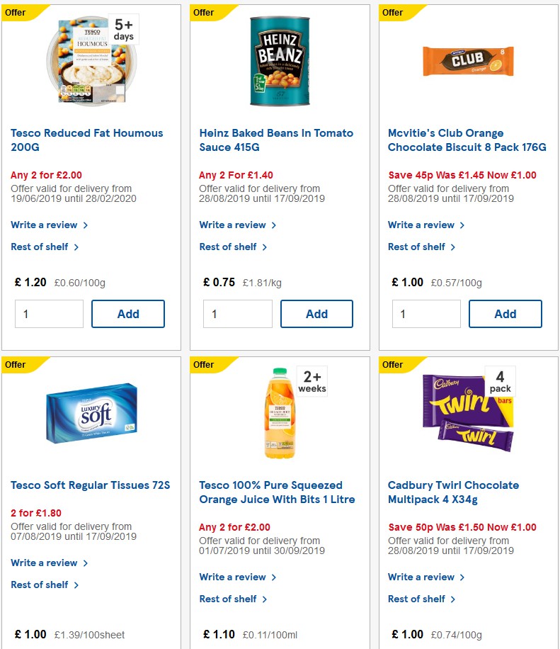 TESCO Offers from 4 September