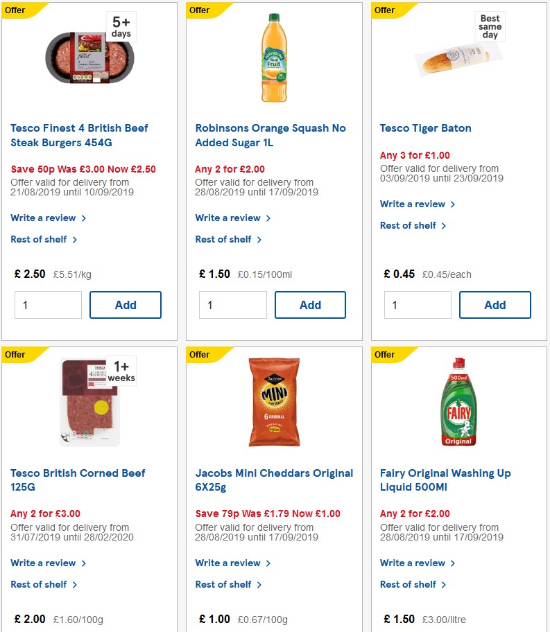 TESCO Offers from 4 September