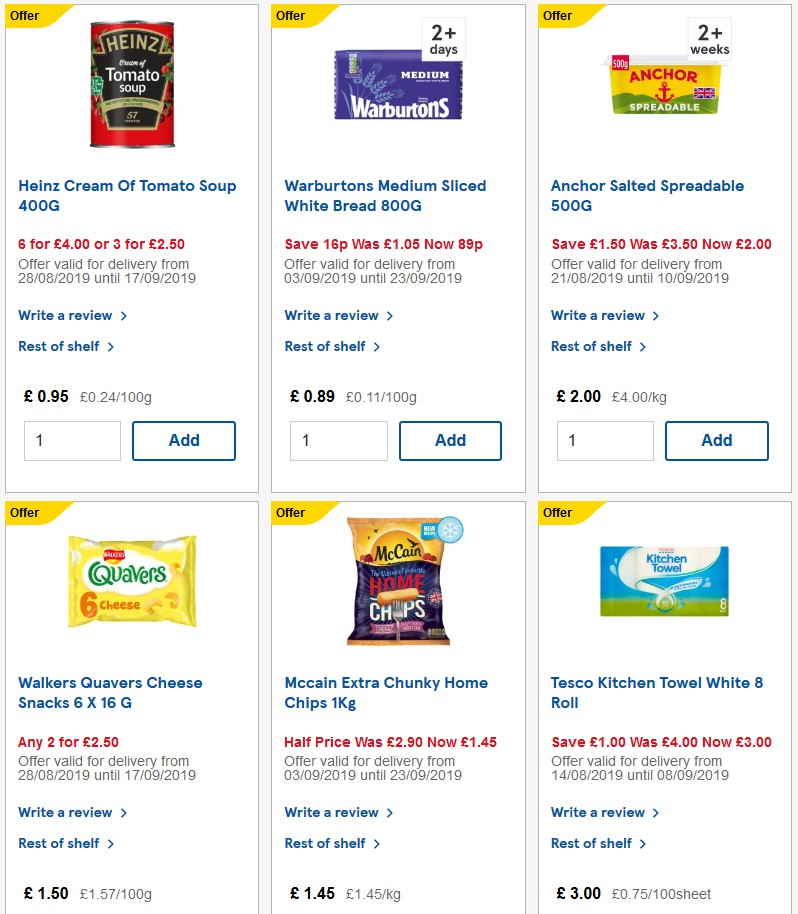 TESCO Offers from 4 September