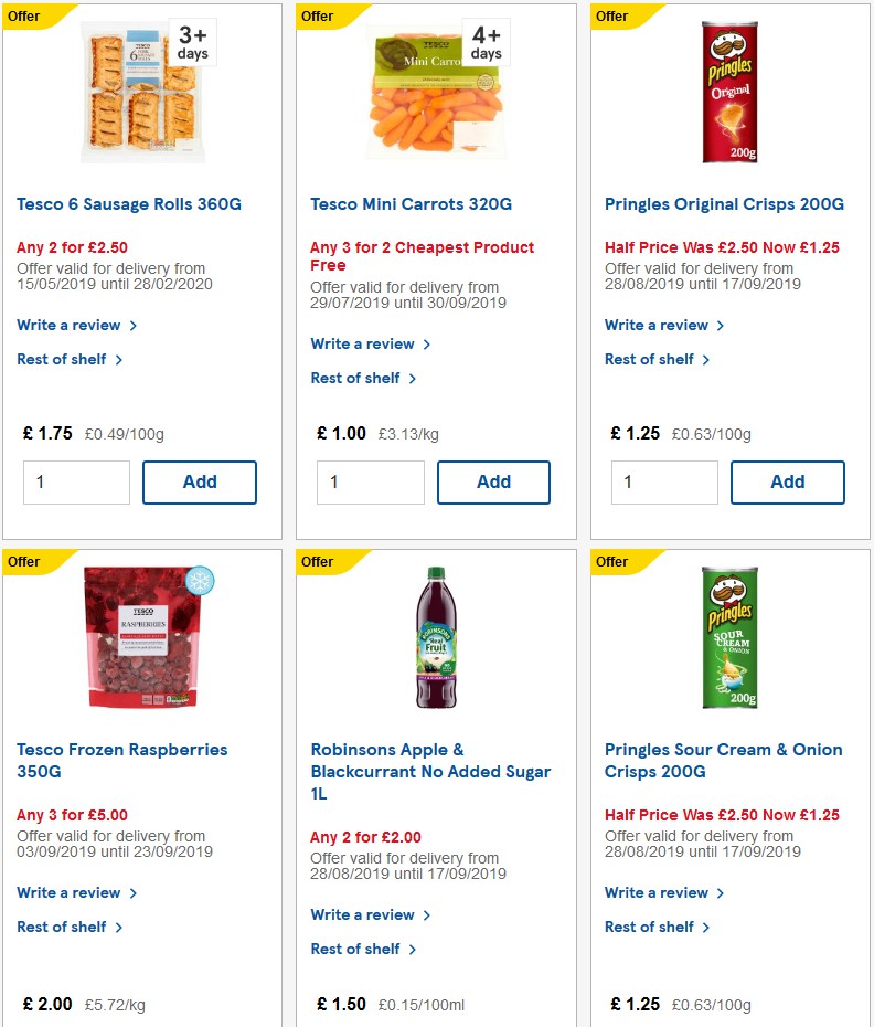 TESCO Offers from 4 September