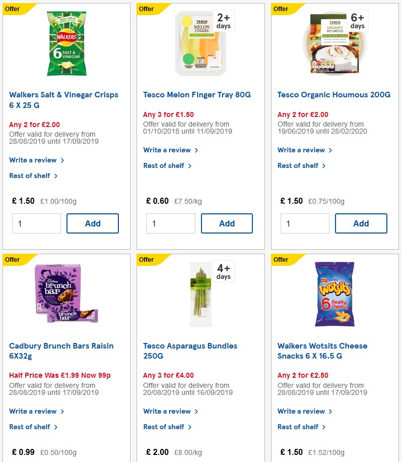 TESCO Offers from 4 September