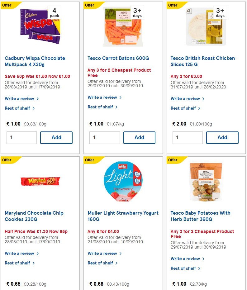TESCO Offers from 4 September