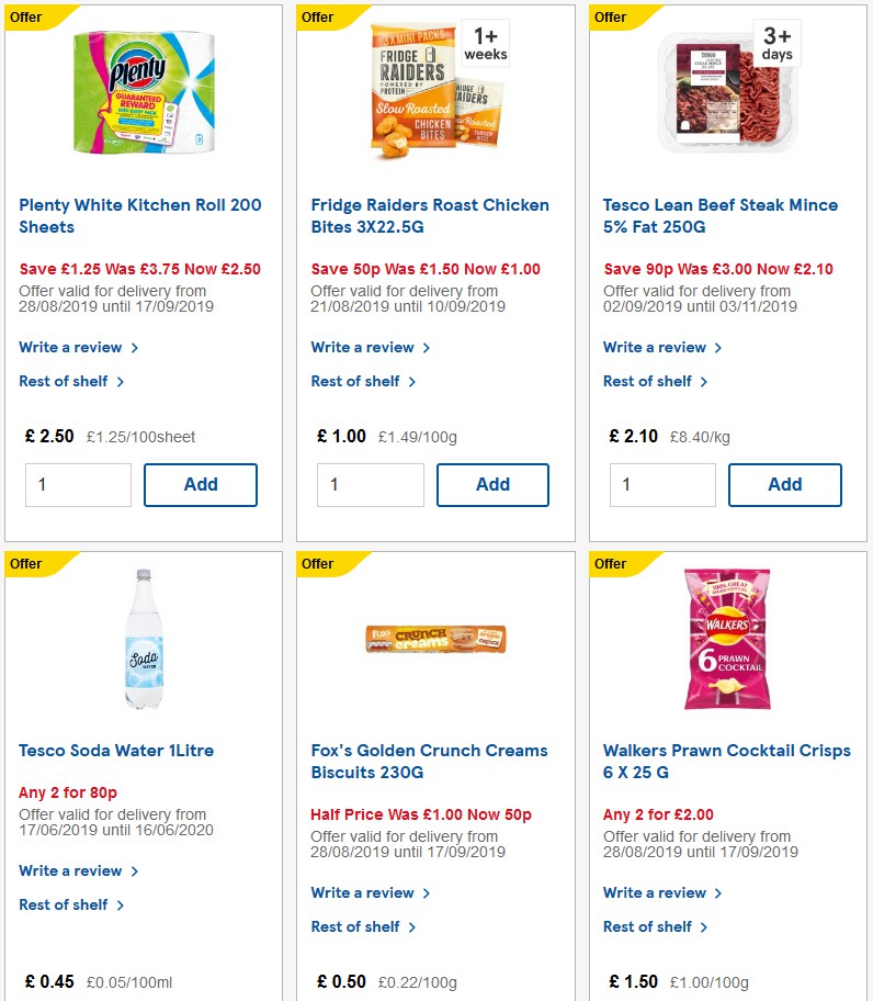 TESCO Offers from 4 September