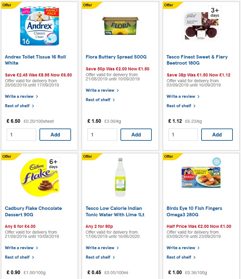 TESCO Offers from 4 September