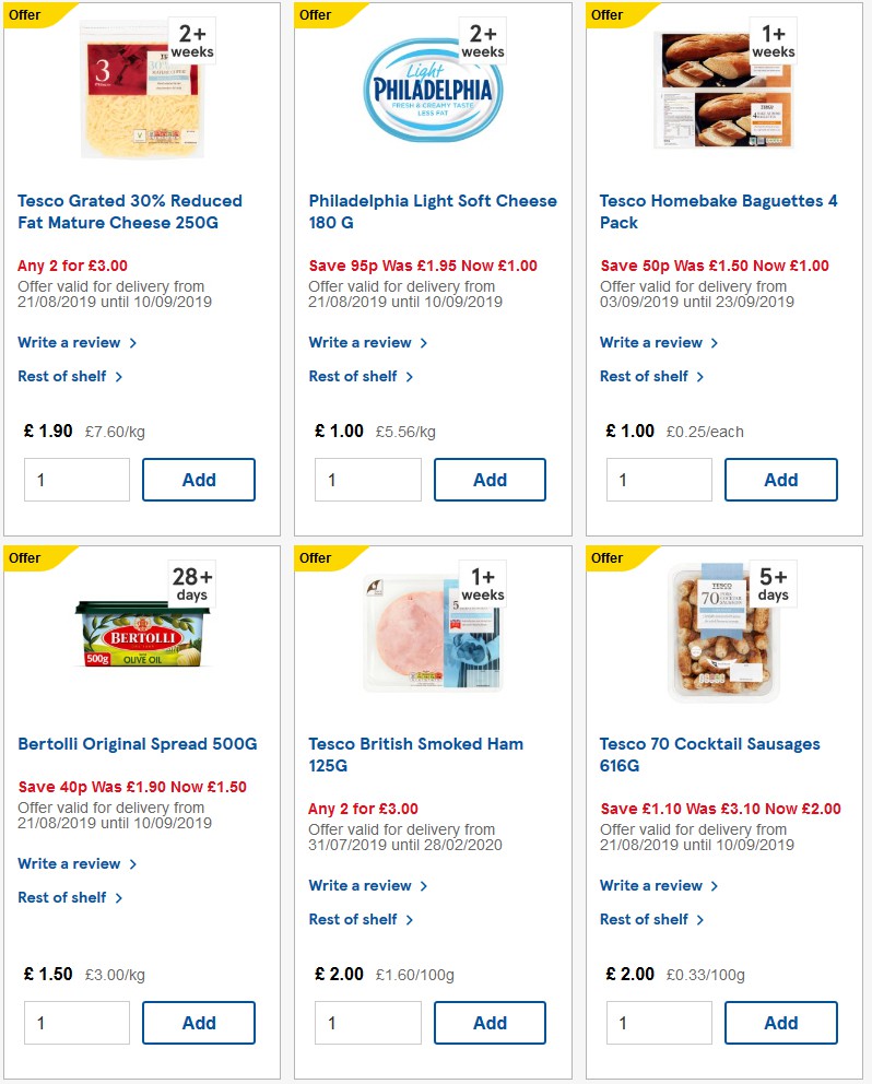 TESCO Offers from 4 September