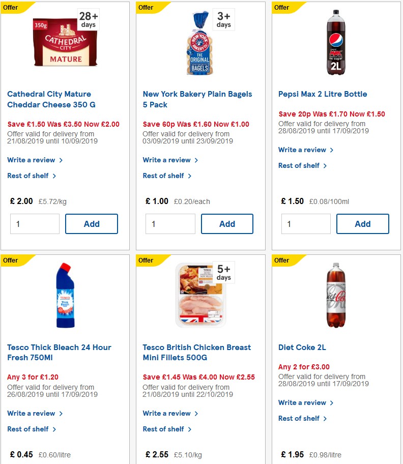 TESCO Offers from 4 September