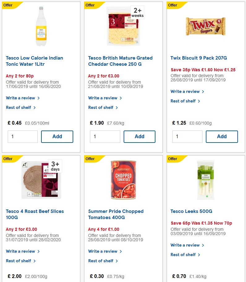 TESCO Offers from 4 September