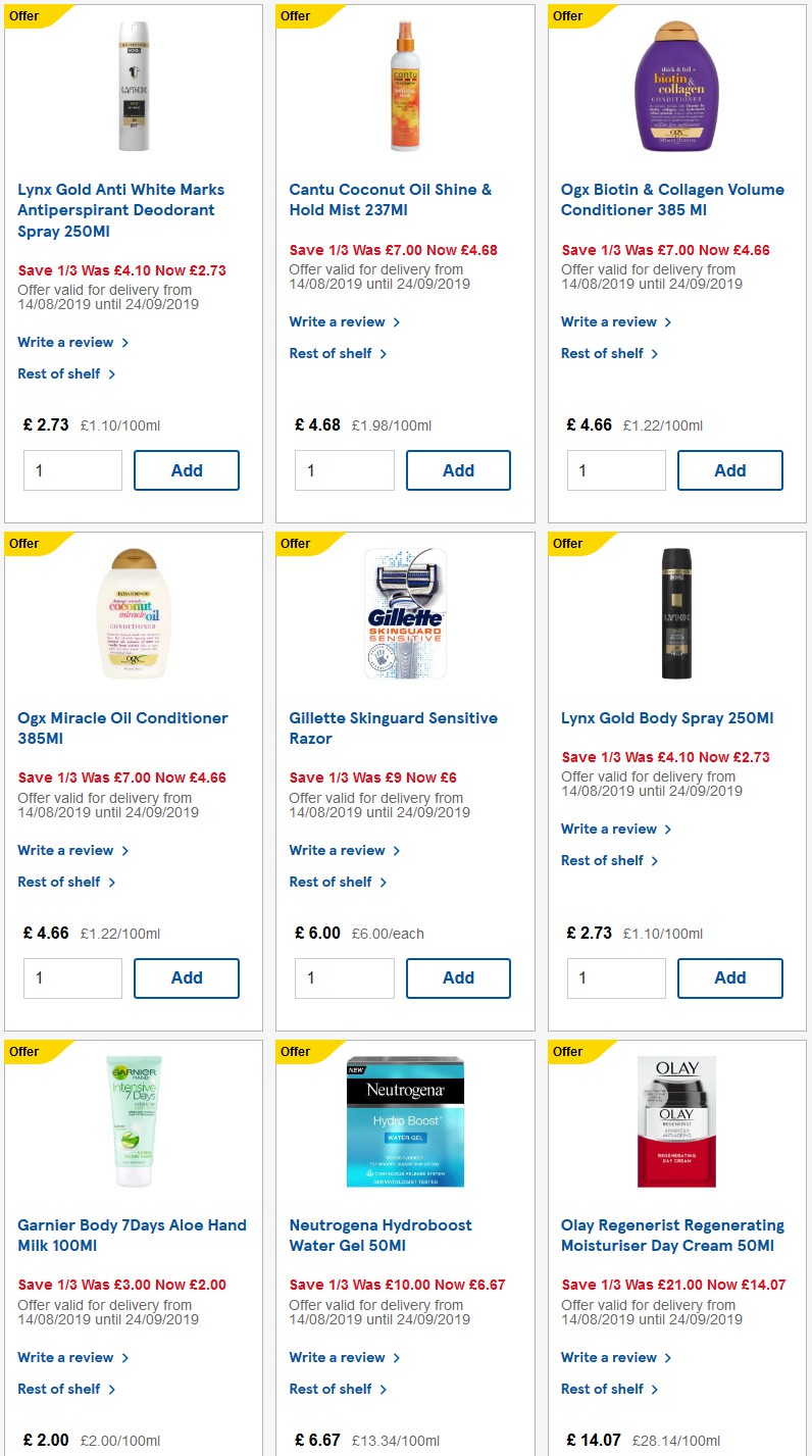 TESCO Offers from 17 September