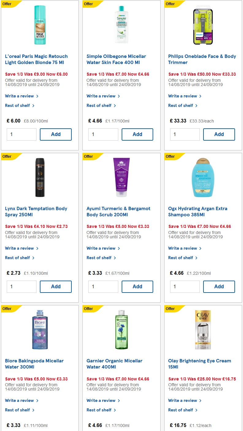 TESCO Offers from 17 September