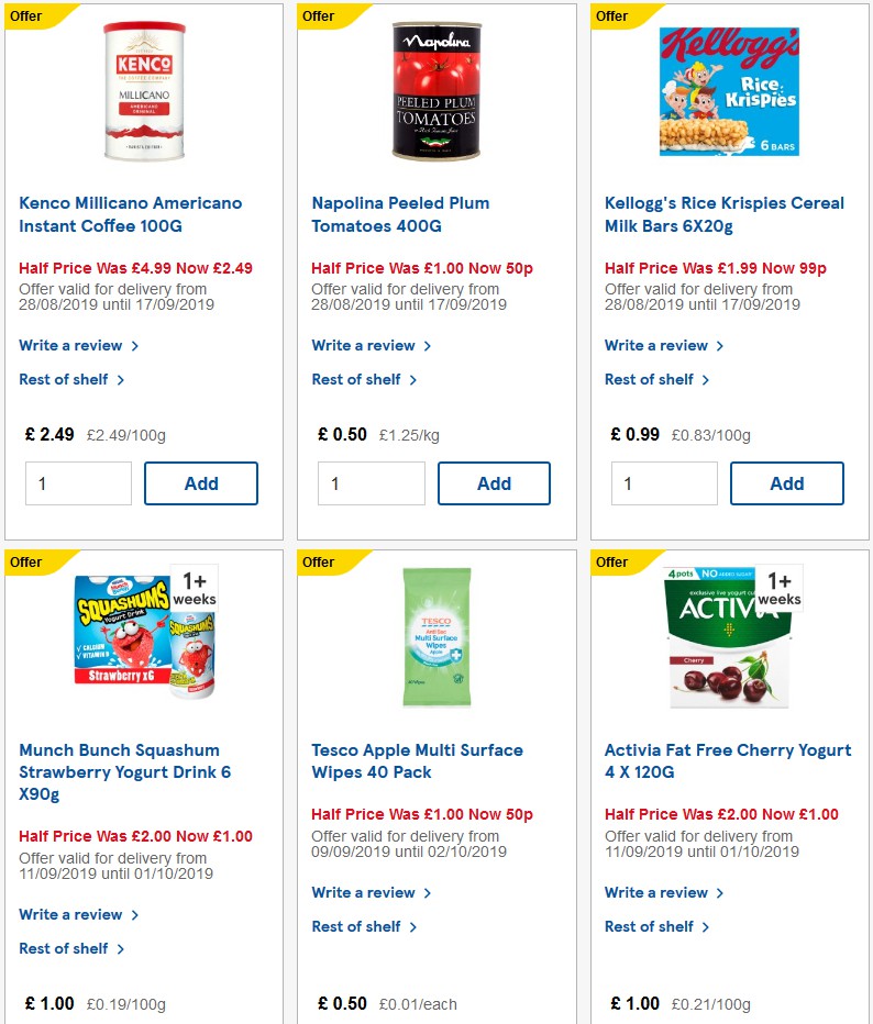 TESCO Offers from 17 September