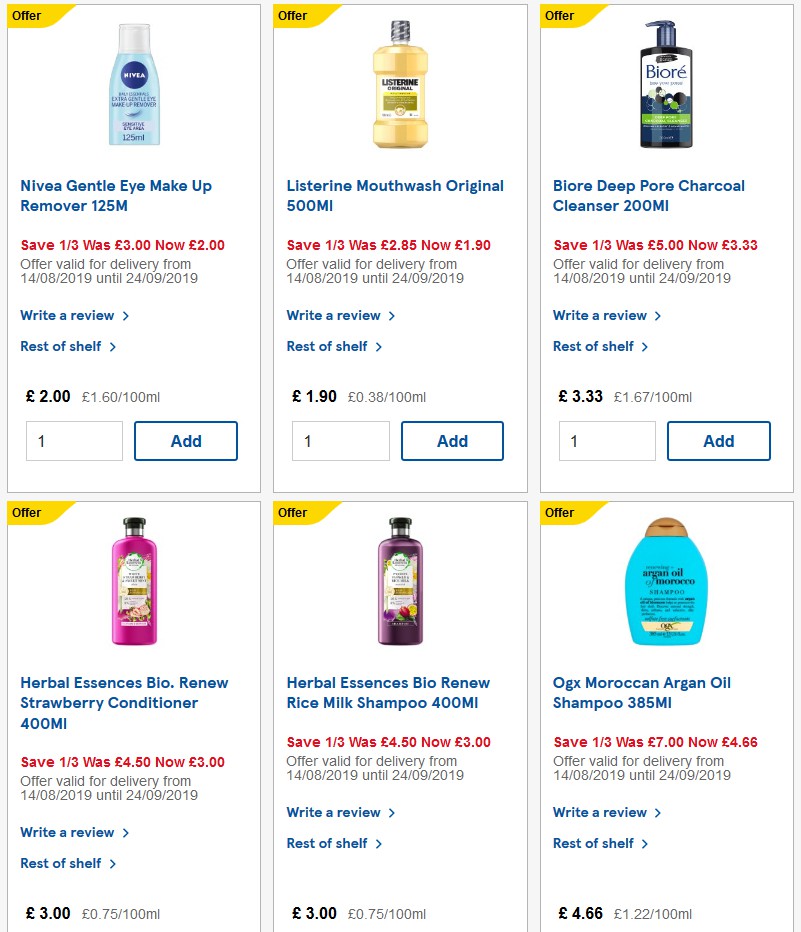 TESCO Offers from 25 September