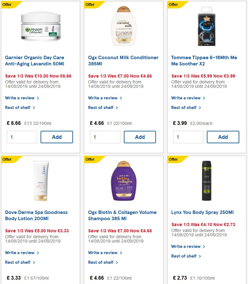 TESCO Offers from 25 September