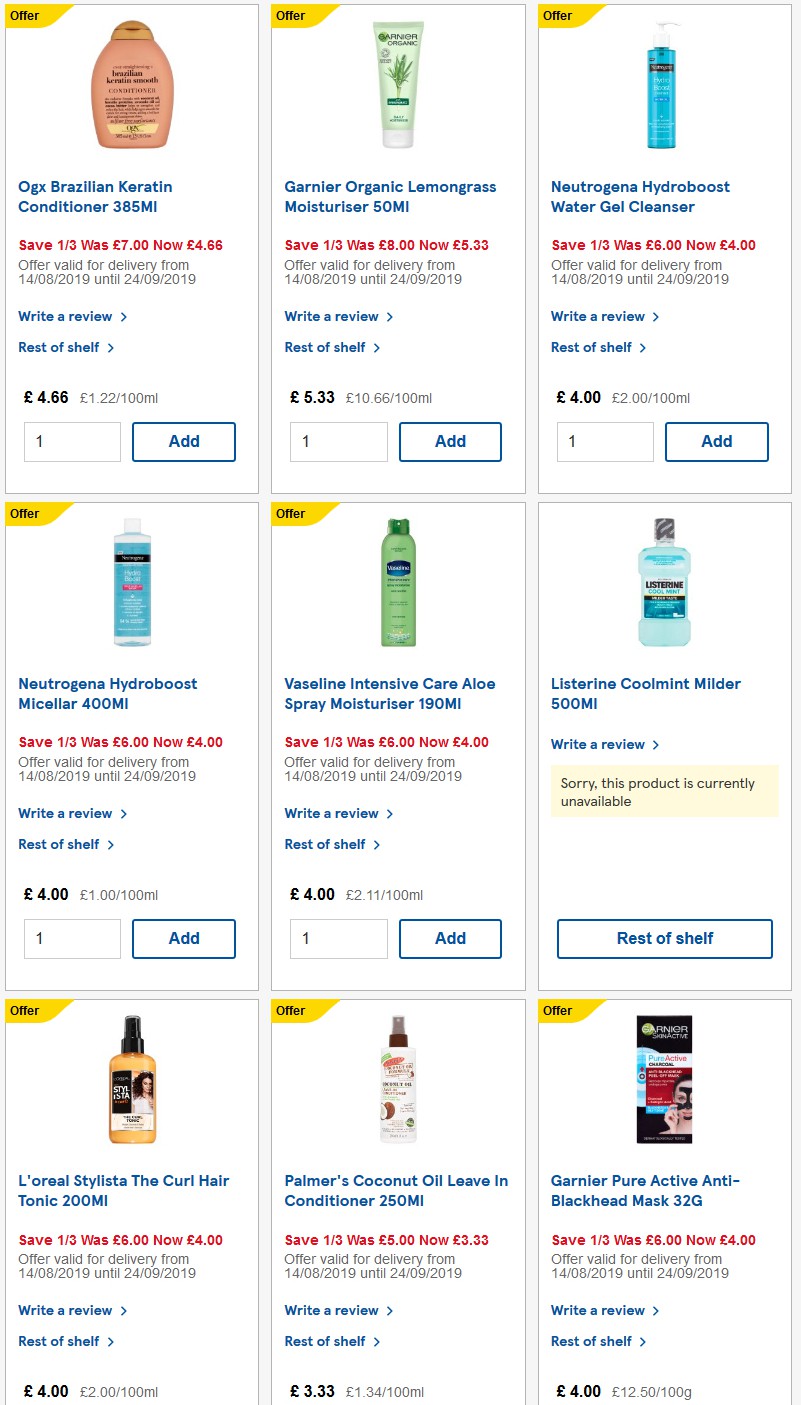 TESCO Offers from 25 September