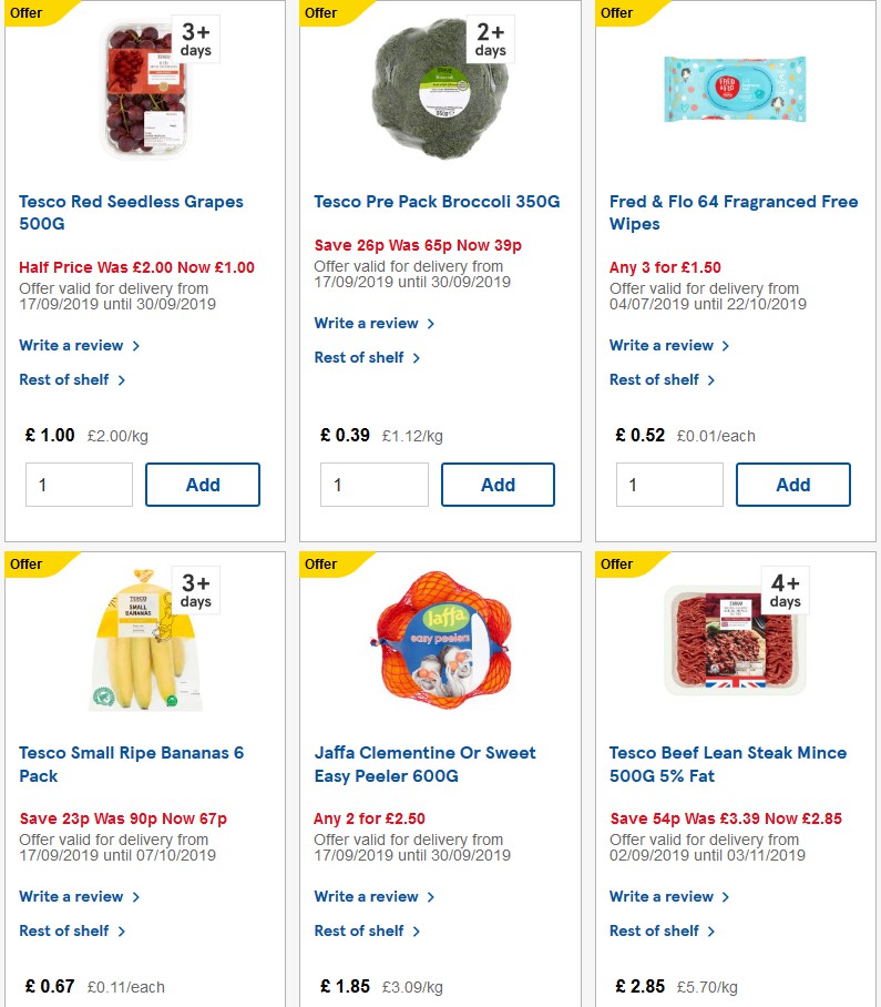 TESCO Offers from 25 September