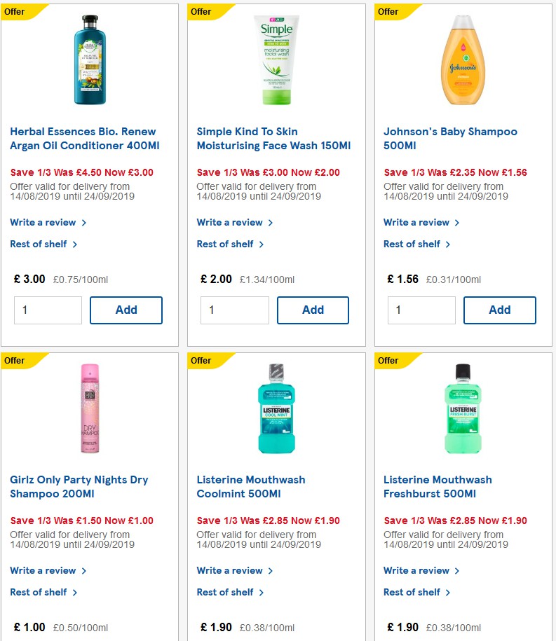TESCO Offers from 25 September