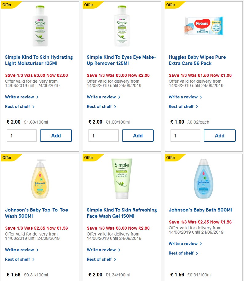 TESCO Offers from 25 September
