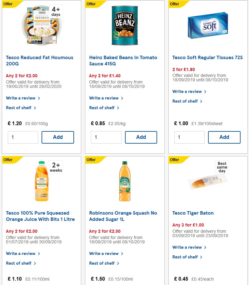 TESCO Offers from 25 September
