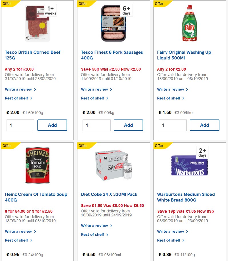 TESCO Offers from 25 September
