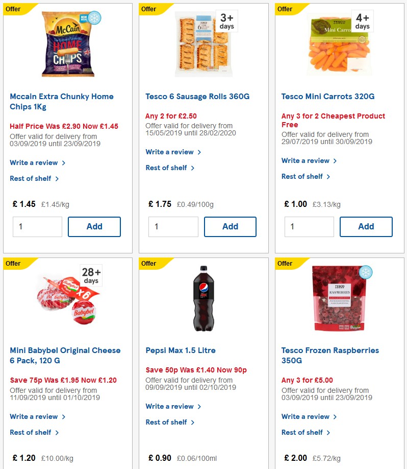 TESCO Offers from 25 September