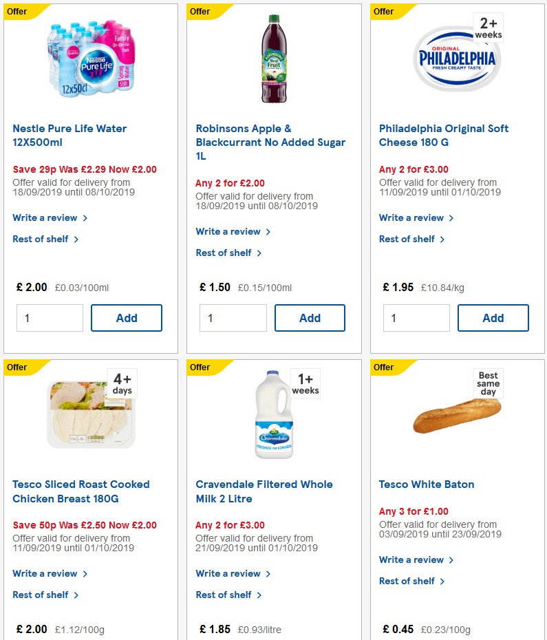 TESCO Offers from 25 September