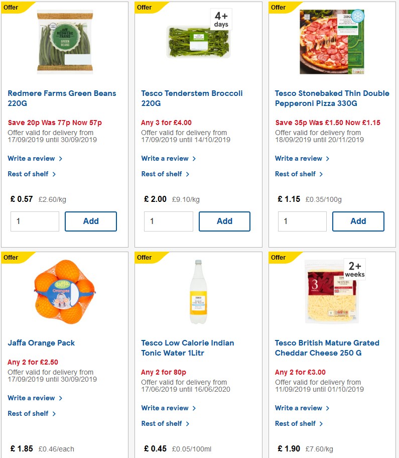 TESCO Offers from 25 September