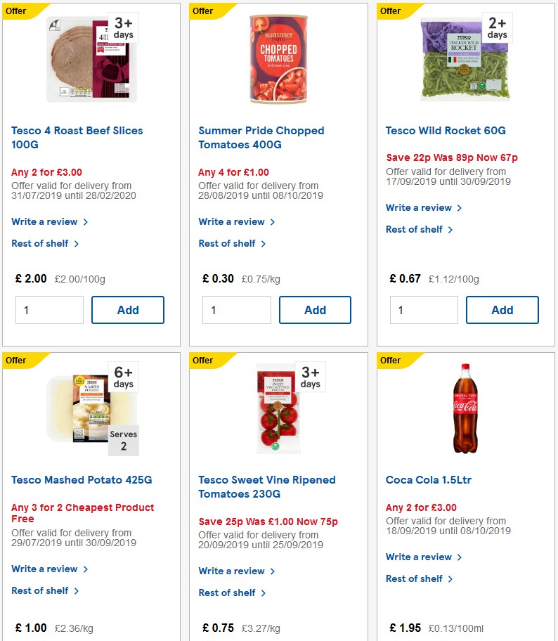 TESCO Offers from 25 September