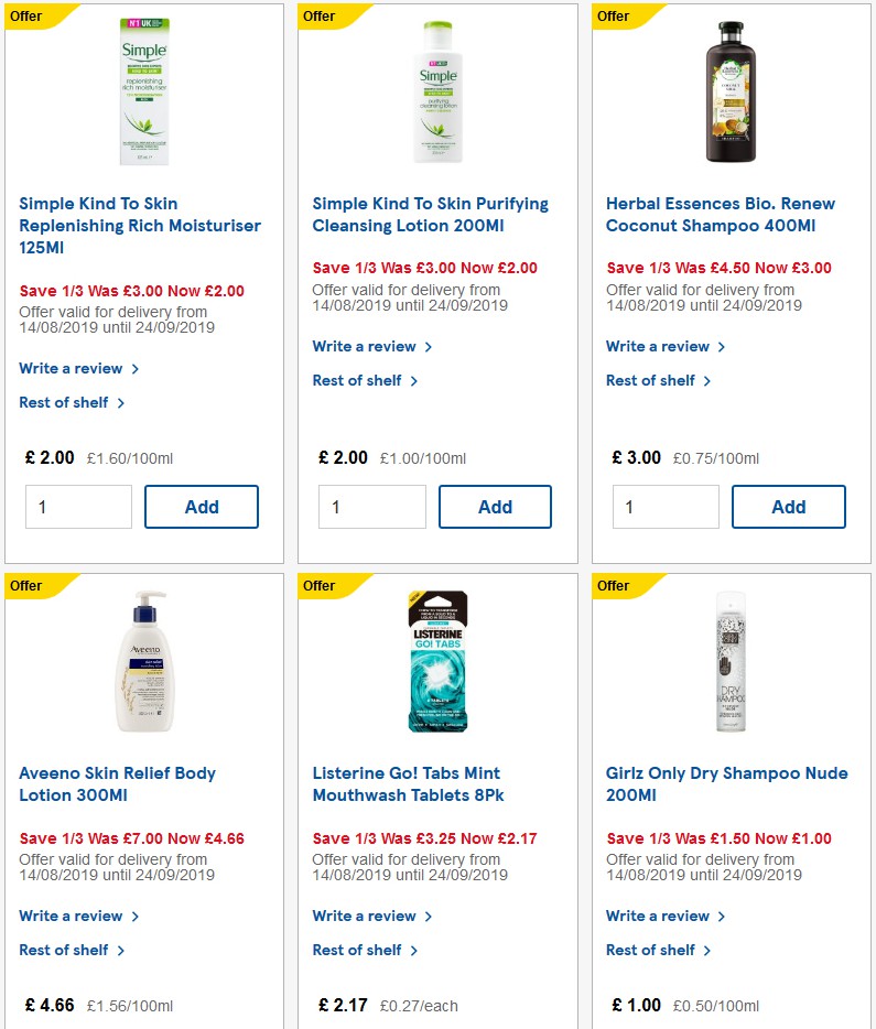 TESCO Offers from 25 September