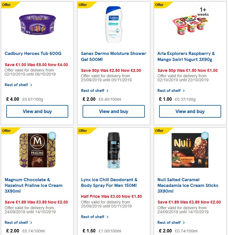 TESCO Offers from 2 October