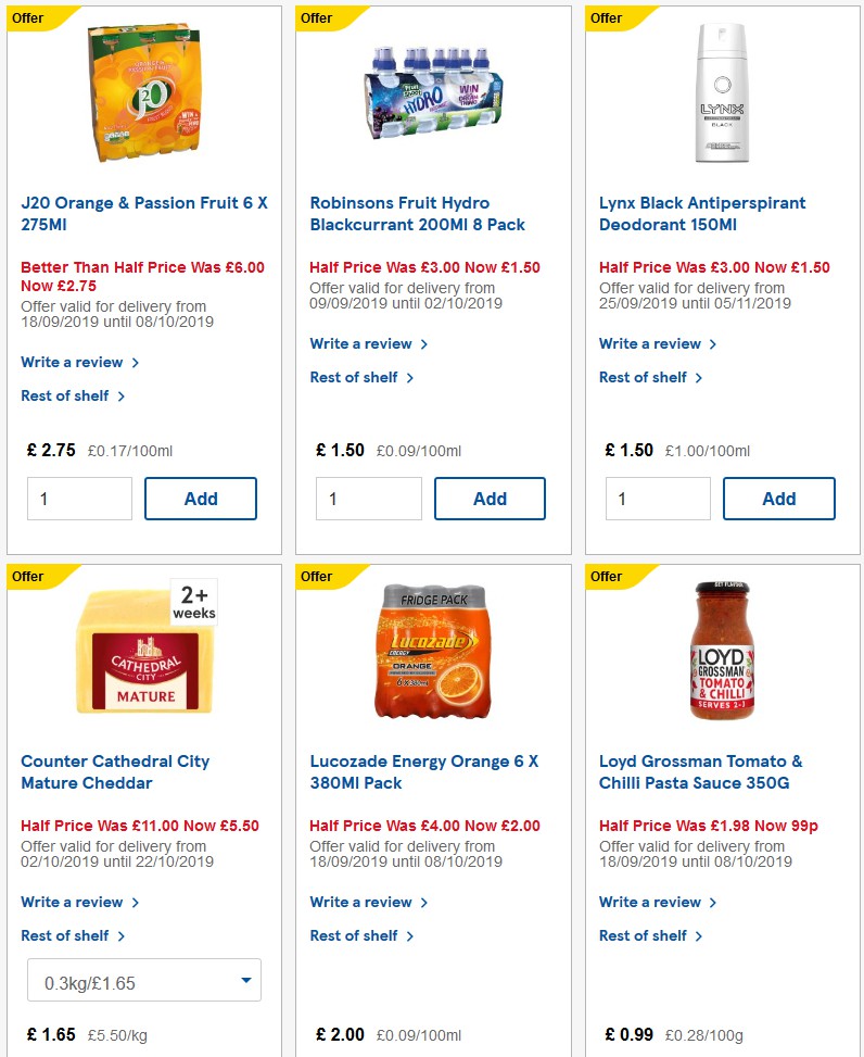 TESCO Offers from 2 October