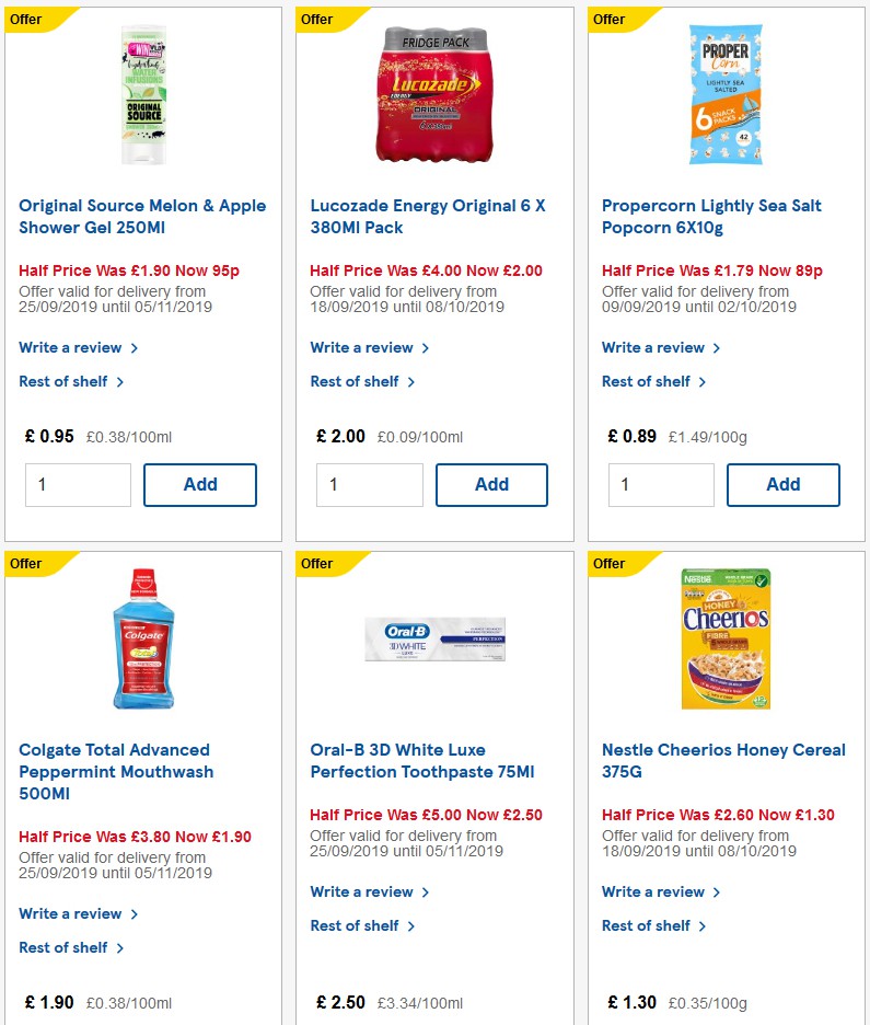 TESCO Offers from 2 October