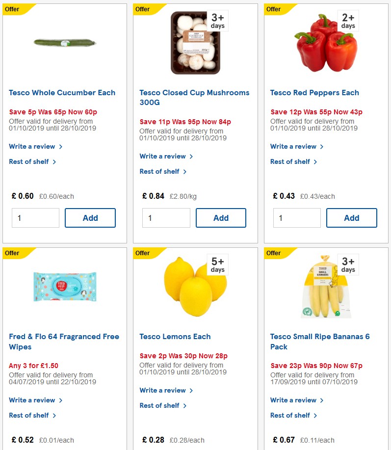 TESCO Offers from 2 October