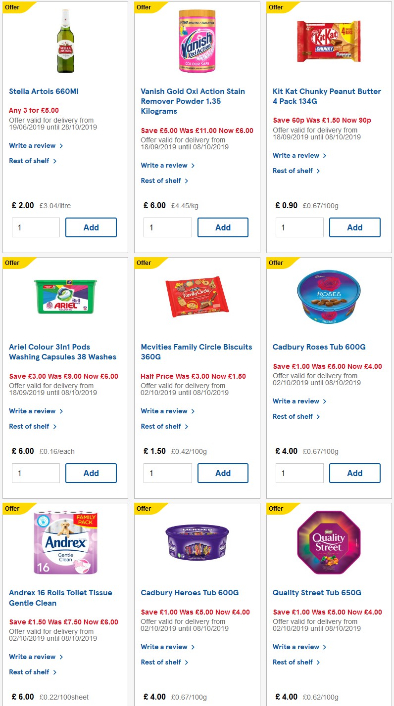 TESCO Offers from 2 October
