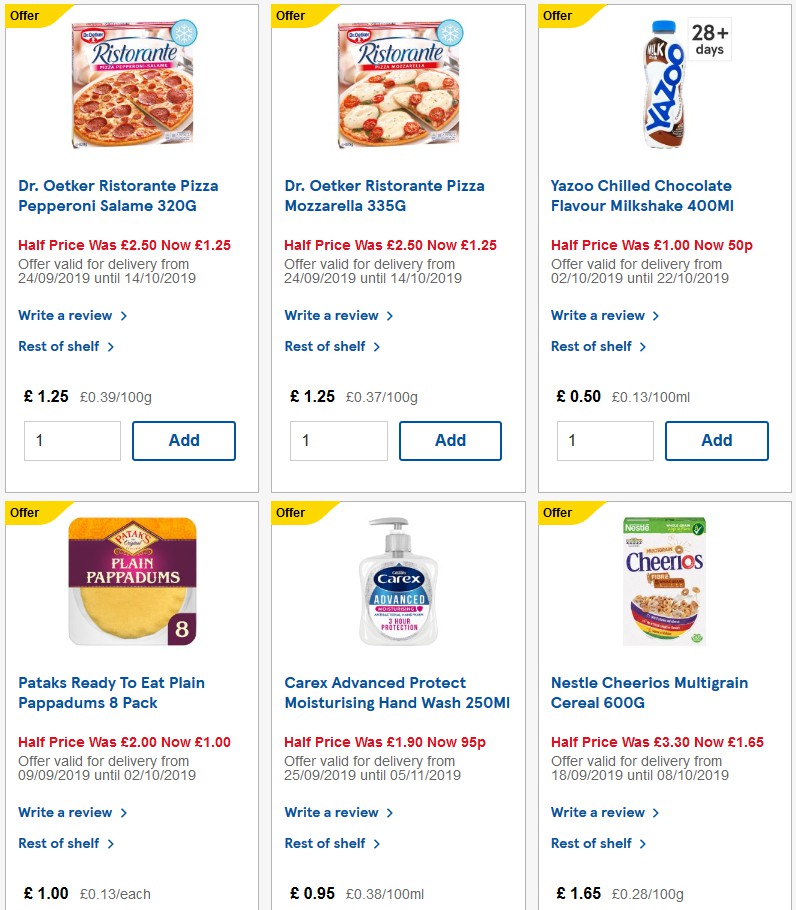 TESCO Offers from 2 October