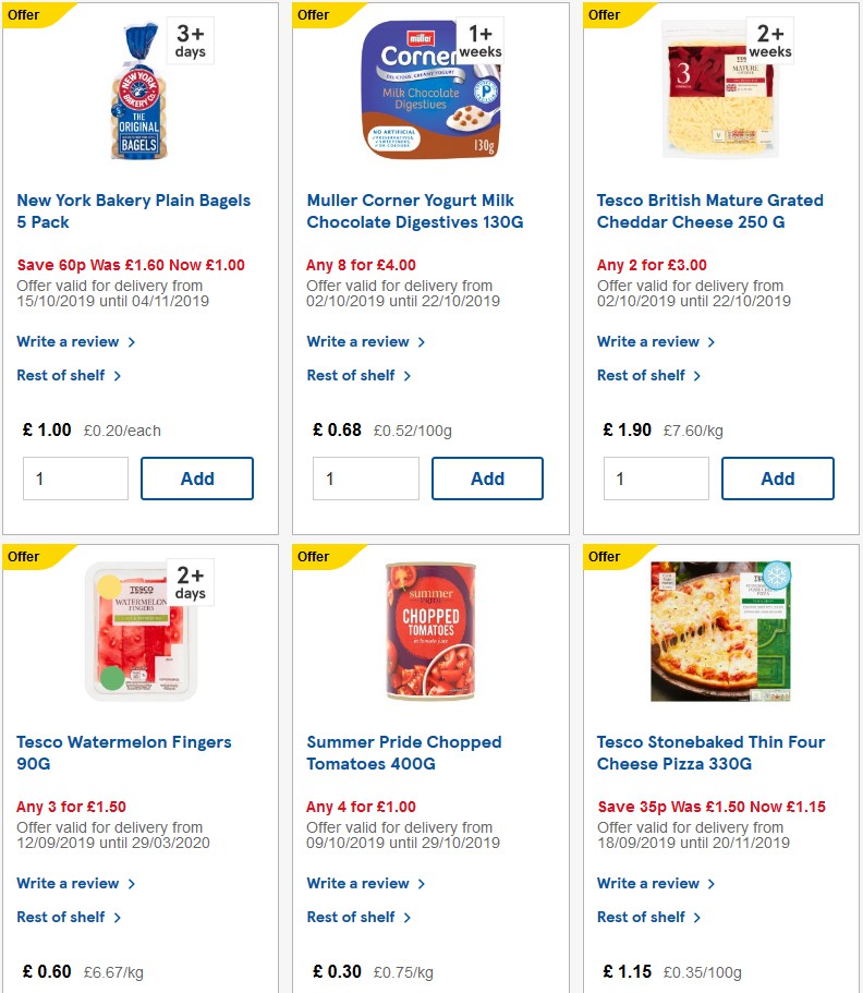 TESCO Offers from 16 October