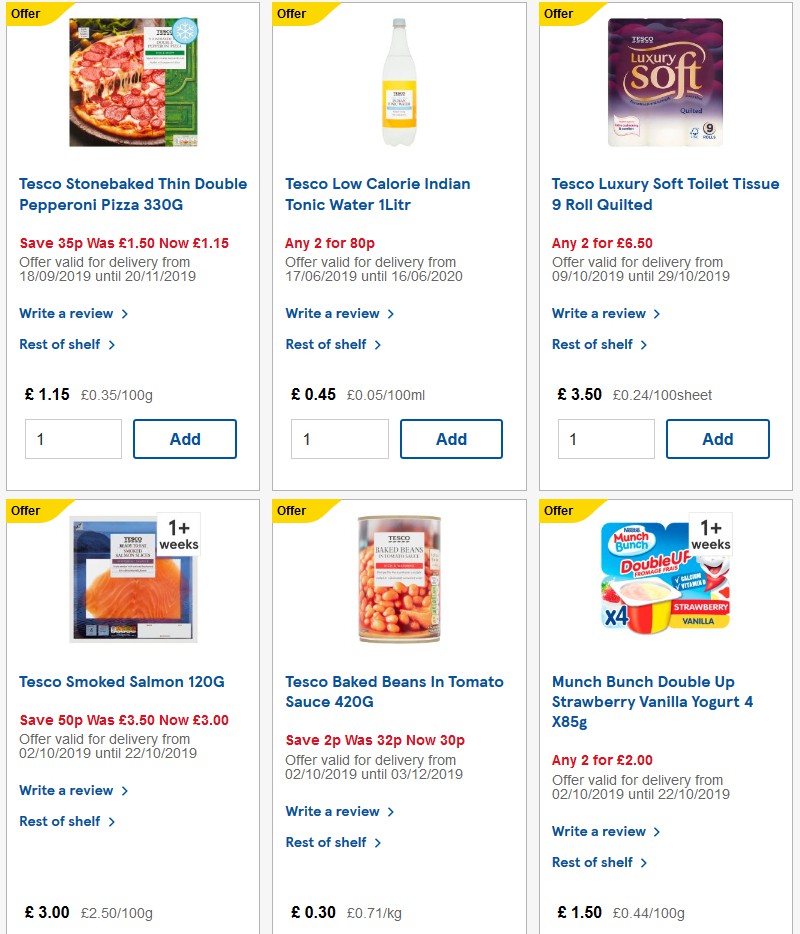 TESCO Offers from 16 October