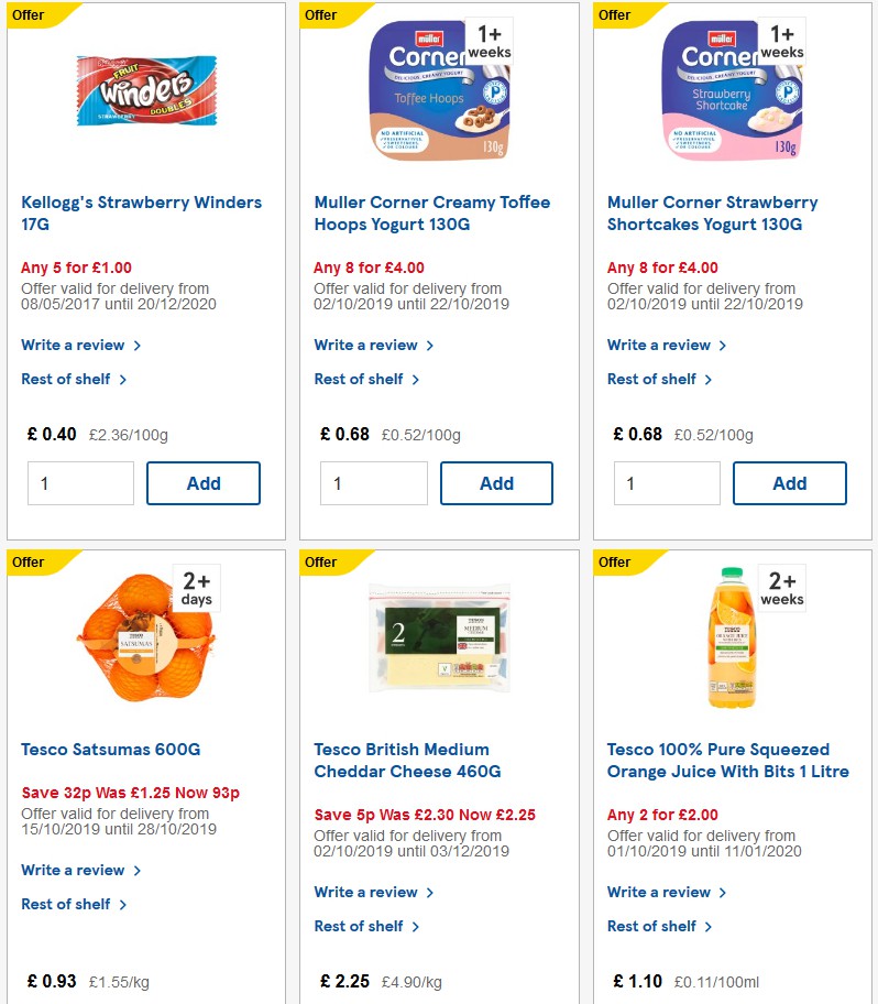 TESCO Offers from 16 October