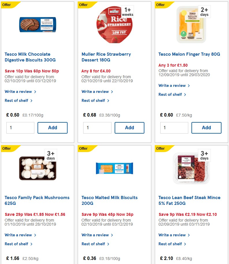 TESCO Offers from 16 October