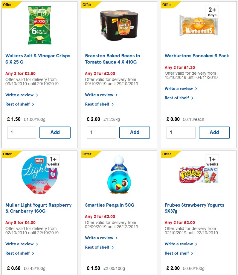 TESCO Offers from 16 October