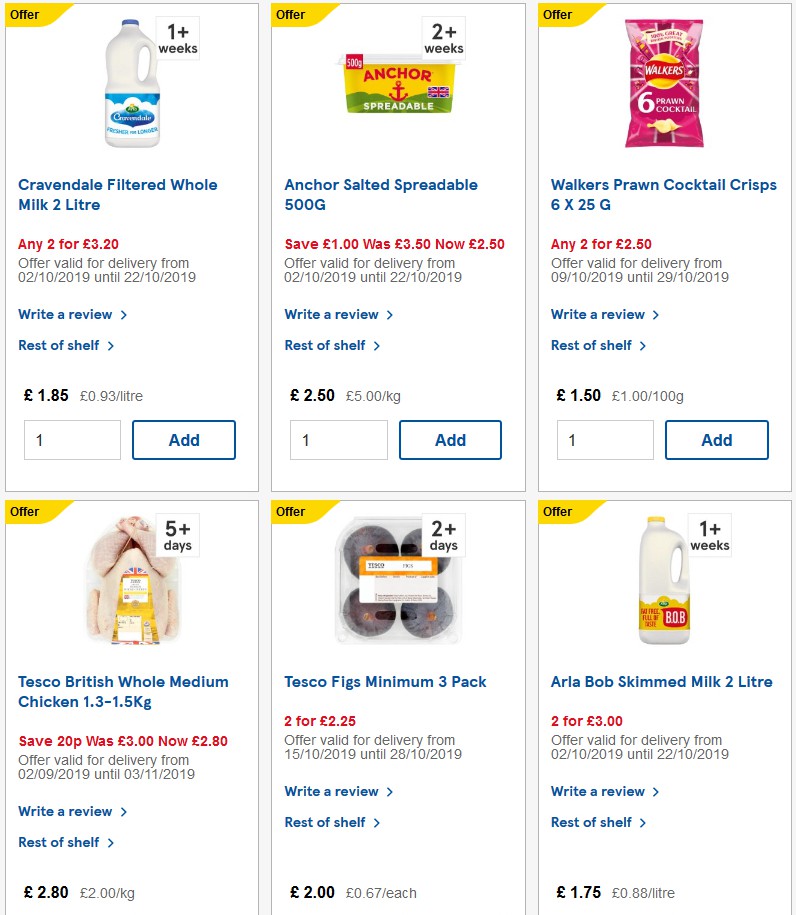 TESCO Offers from 16 October