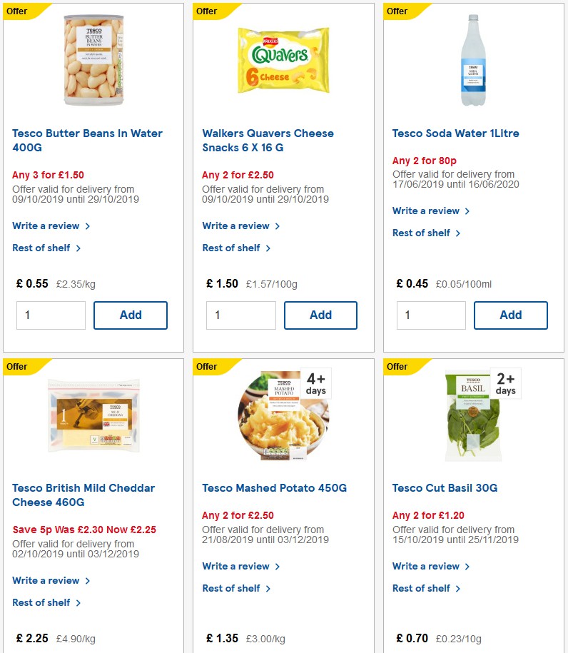 TESCO Offers from 16 October