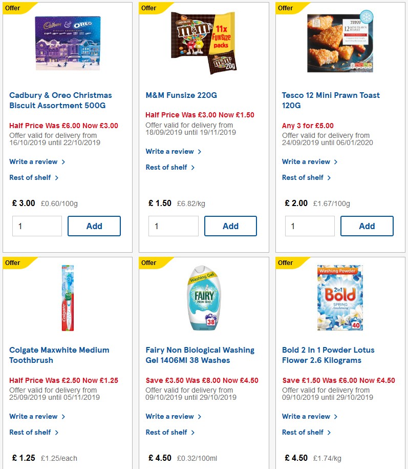 TESCO Offers from 23 October