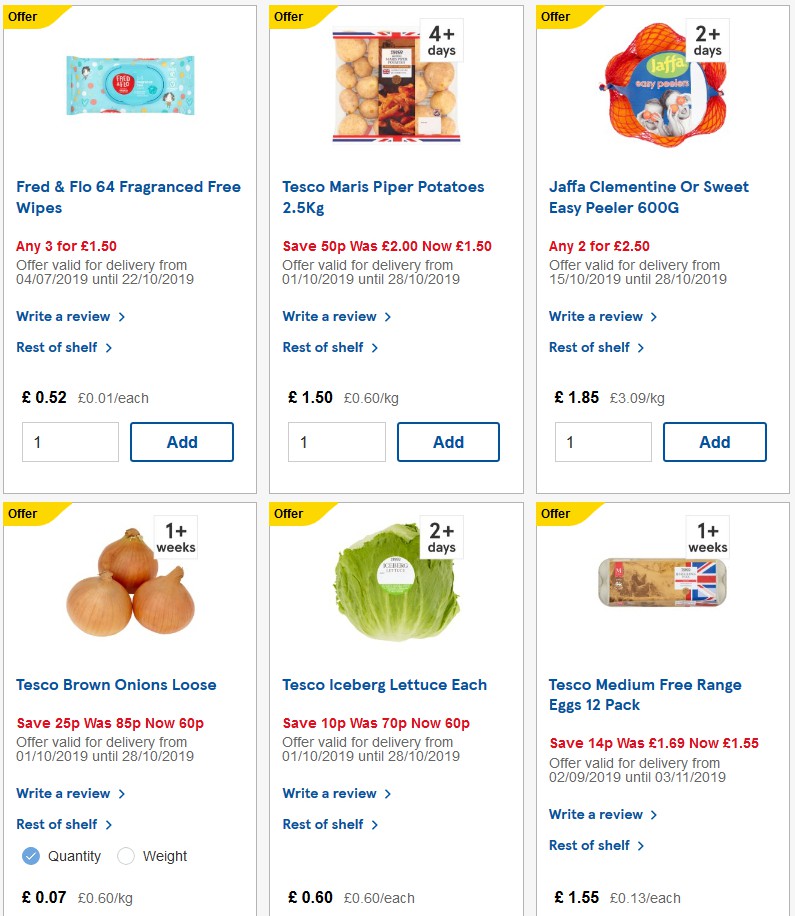 TESCO Offers from 23 October