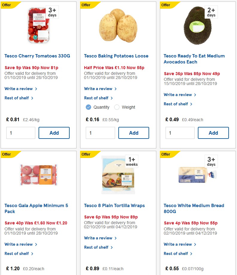 TESCO Offers from 23 October