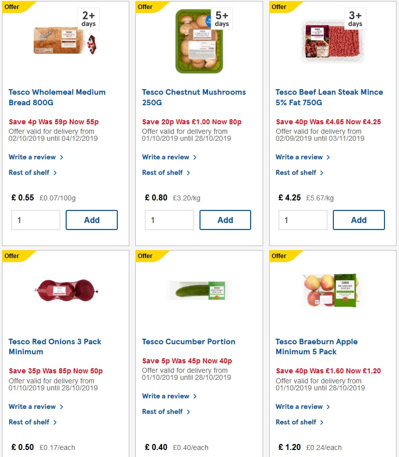 TESCO Offers from 23 October