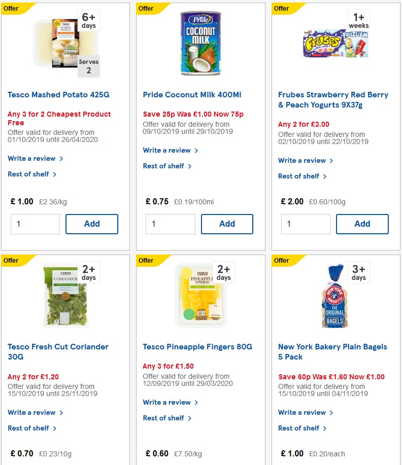 TESCO Offers from 23 October