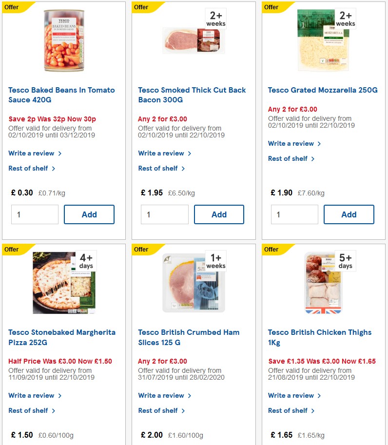 TESCO Offers from 23 October